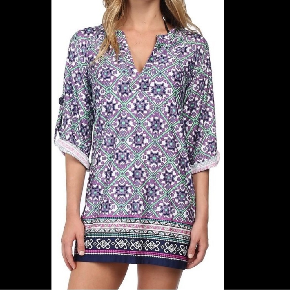 Nanette Lepore Mallorca Mosaic Tunic Cover-Up